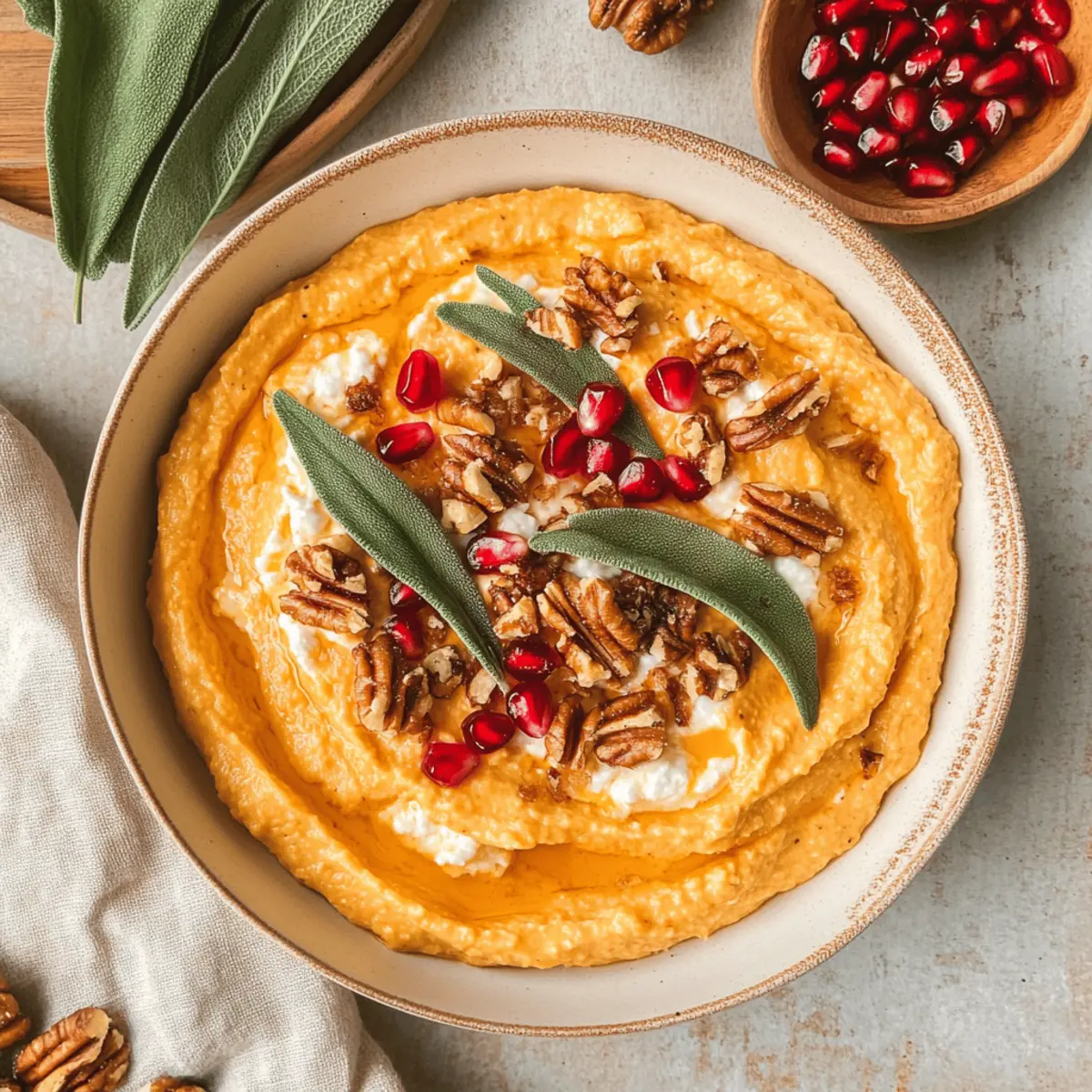 Pumpkin Whipped Feta Dip with Crispy Sage for Cozy Gatherings
