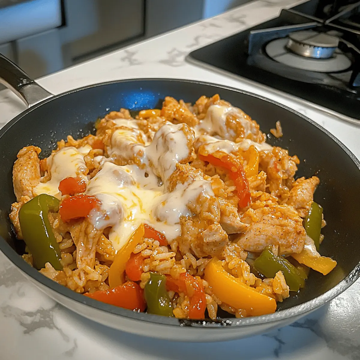 Delicious Queso Chicken Fajita Skillet for Easy Family Dinners