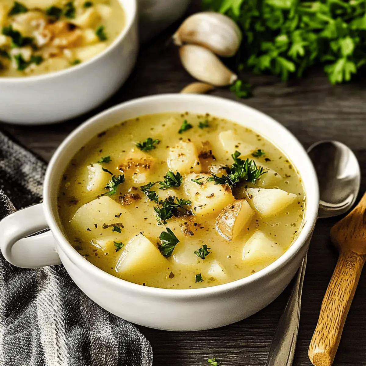 Roasted Garlic Potato Soup: Hearty Creamy Comfort in a Bowl