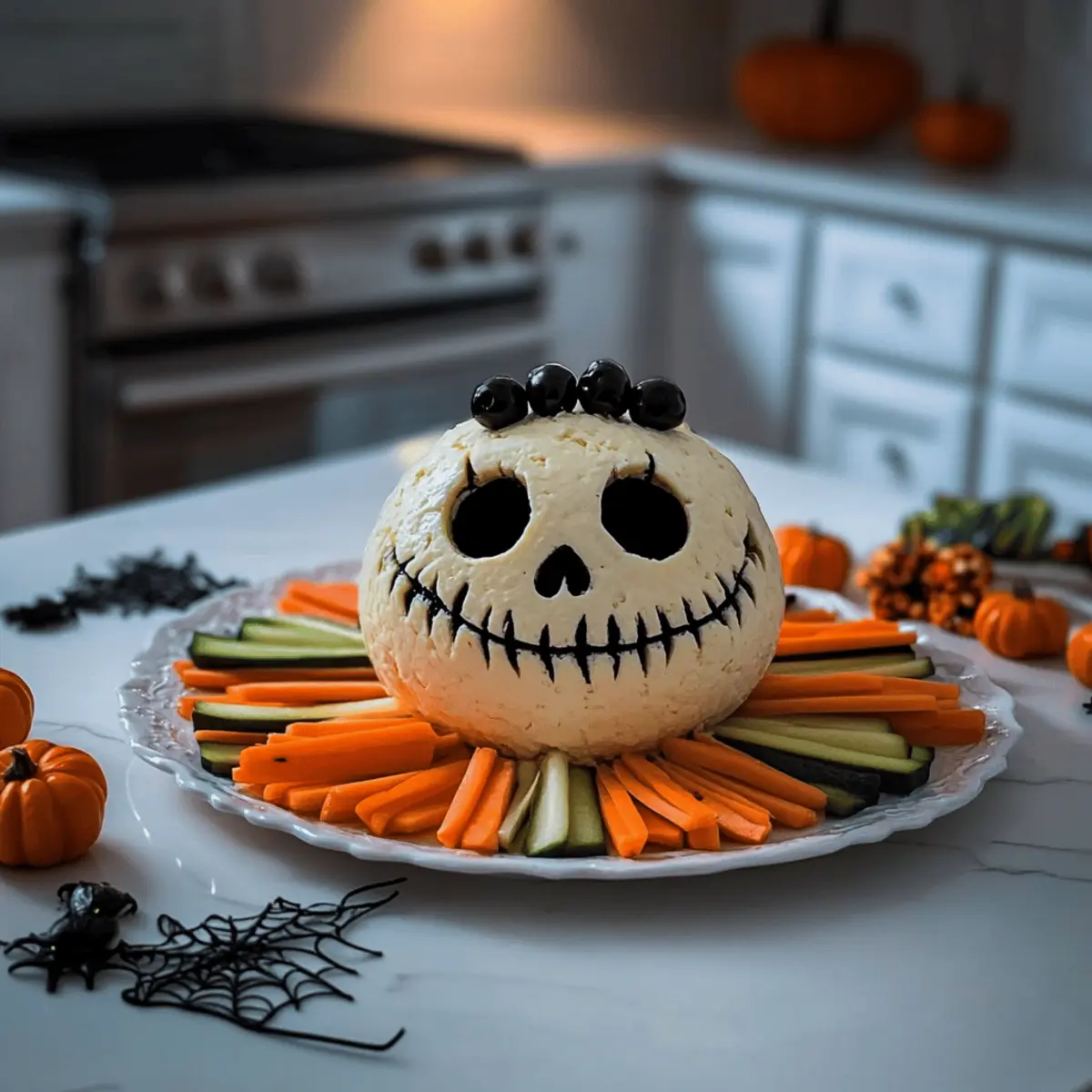 Delightful Skellington Cheese Ball Appetizer for Halloween Fun