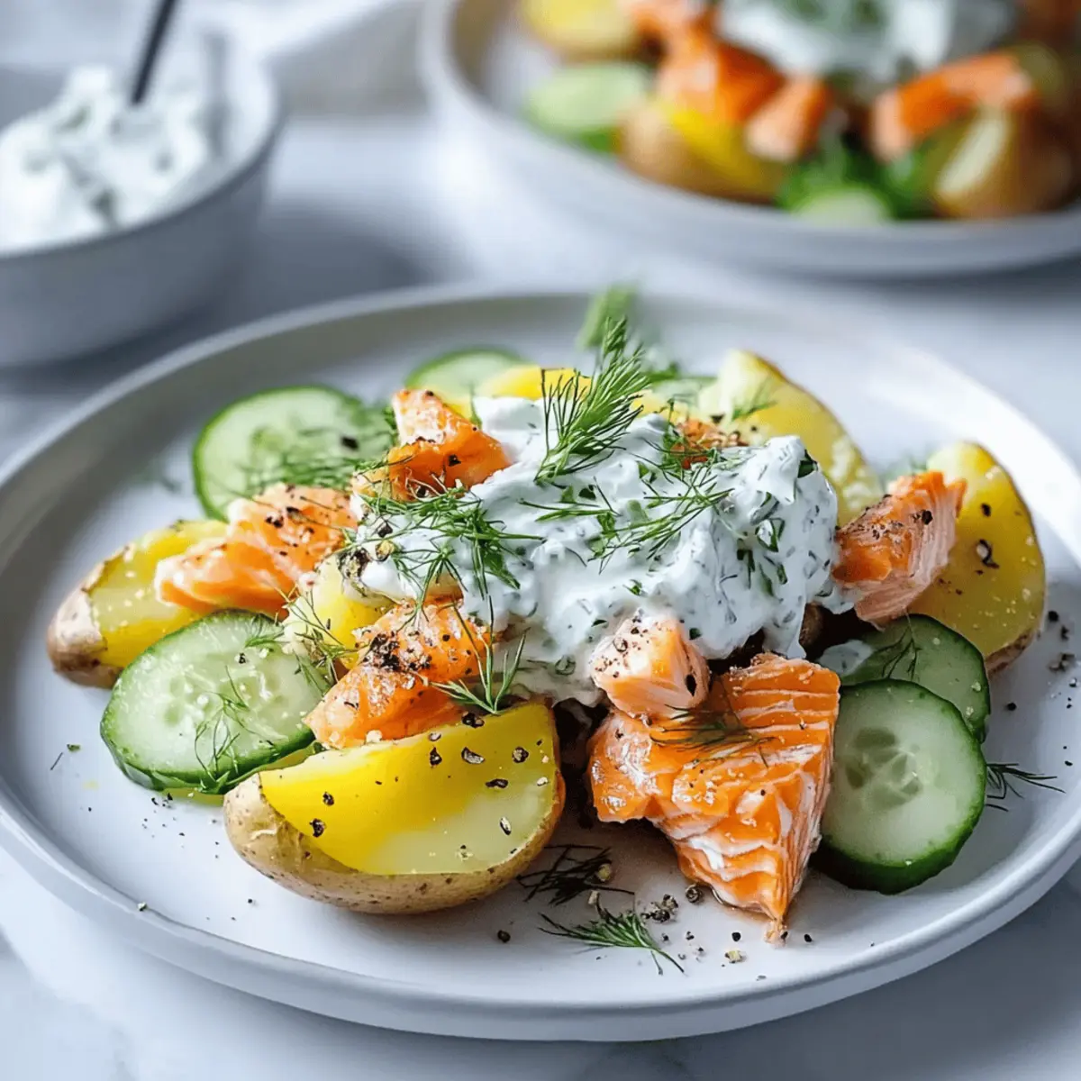 Delicious Smoked Salmon with Baked Potatoes in Minutes