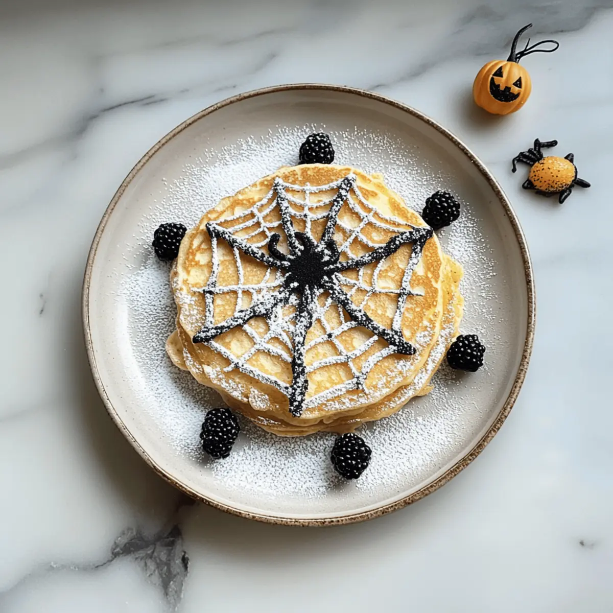 Spooky Spiderweb Pancakes for a Fun Halloween Breakfast