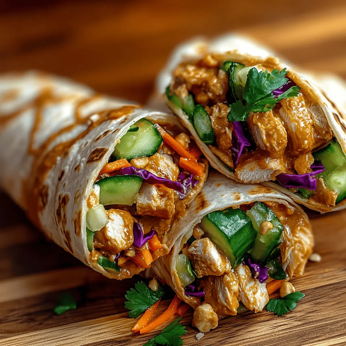 Savory Thai Peanut Chicken Wraps Every Family Will Love