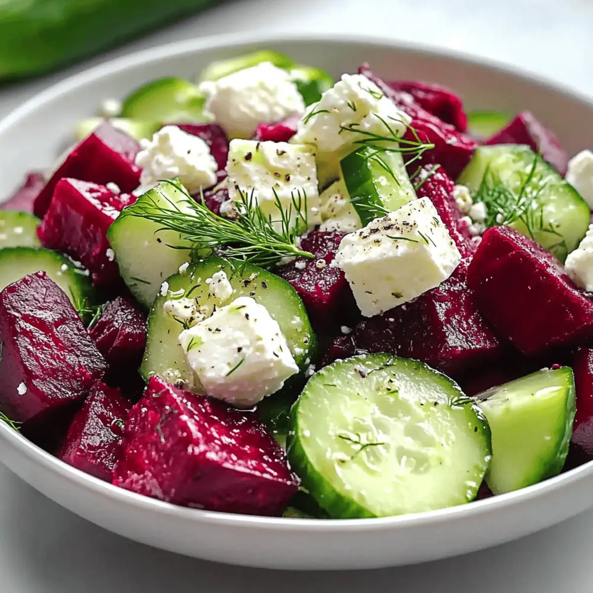 Vibrant Beet Feta Salad with Cucumber and Dill for Summer Bliss