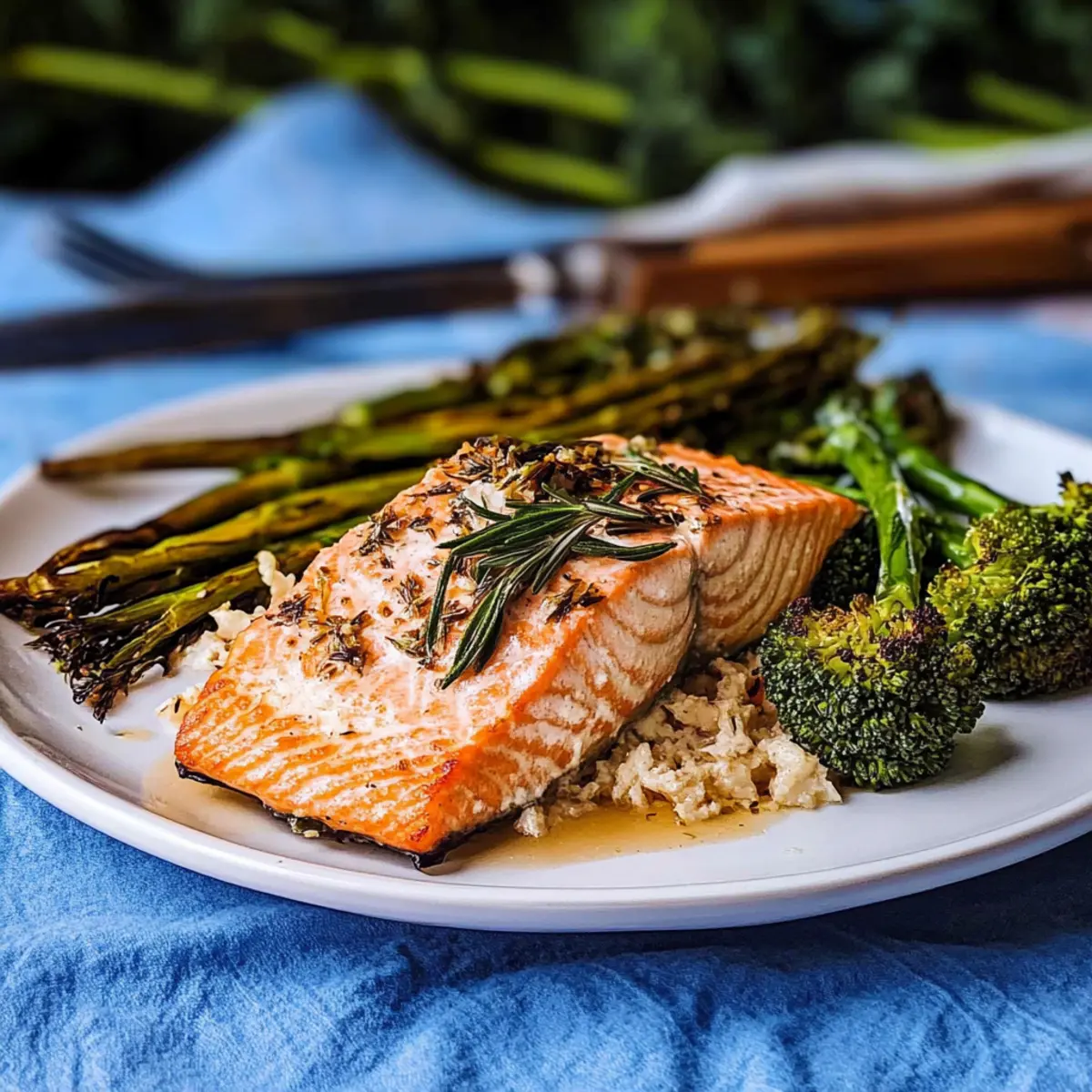 Buttery Baked Salmon with Baby Broccoli for a Cozy Dinner