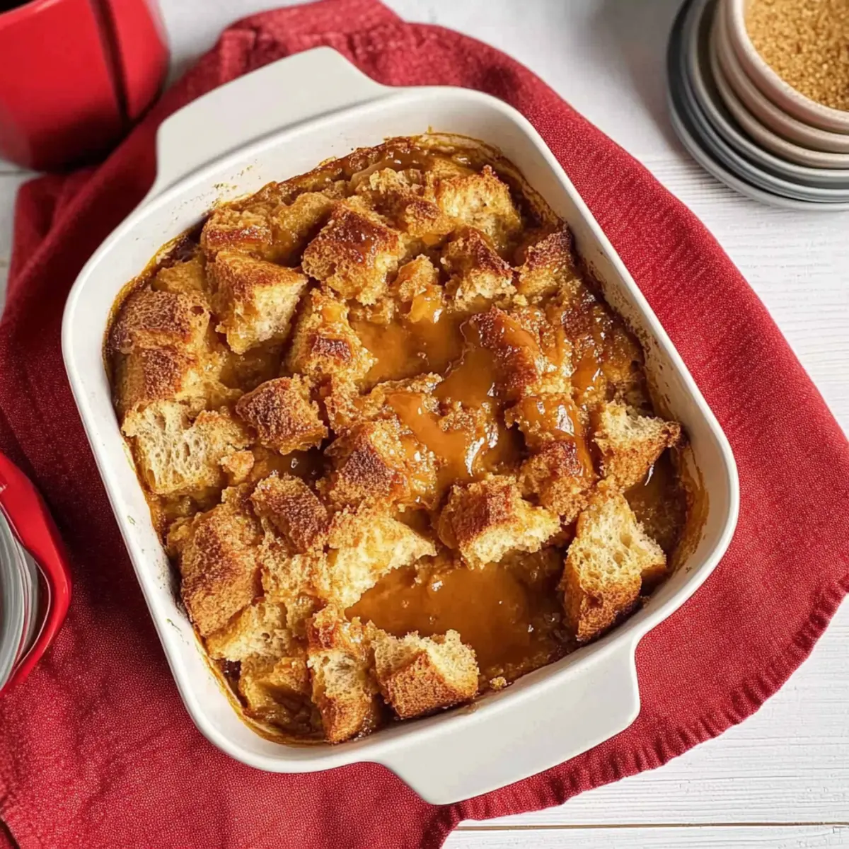 Delicious Homemade Bread Pudding with Caramel Bliss