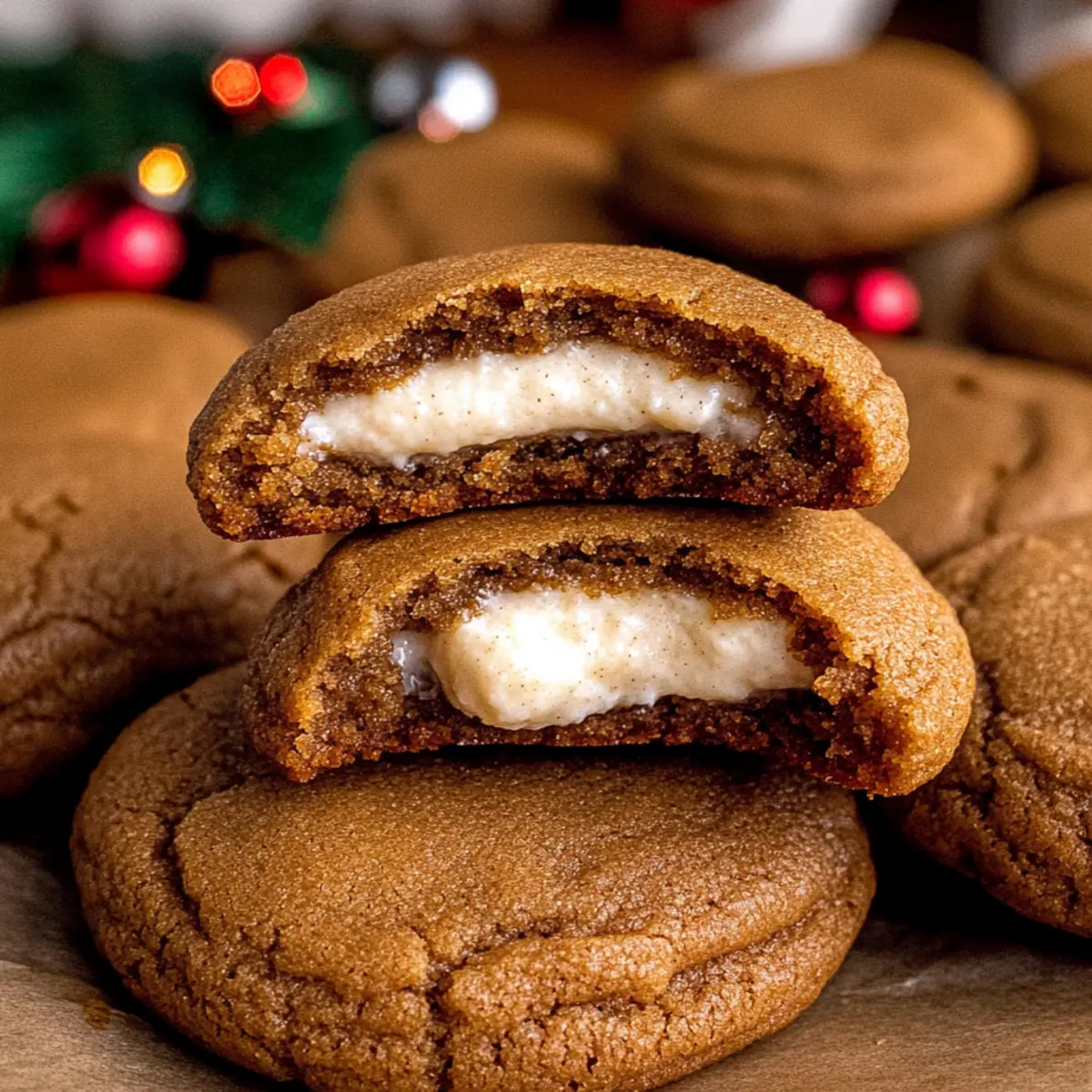 Gingerbread Cheesecake Cookies: A Festive Soft Delight