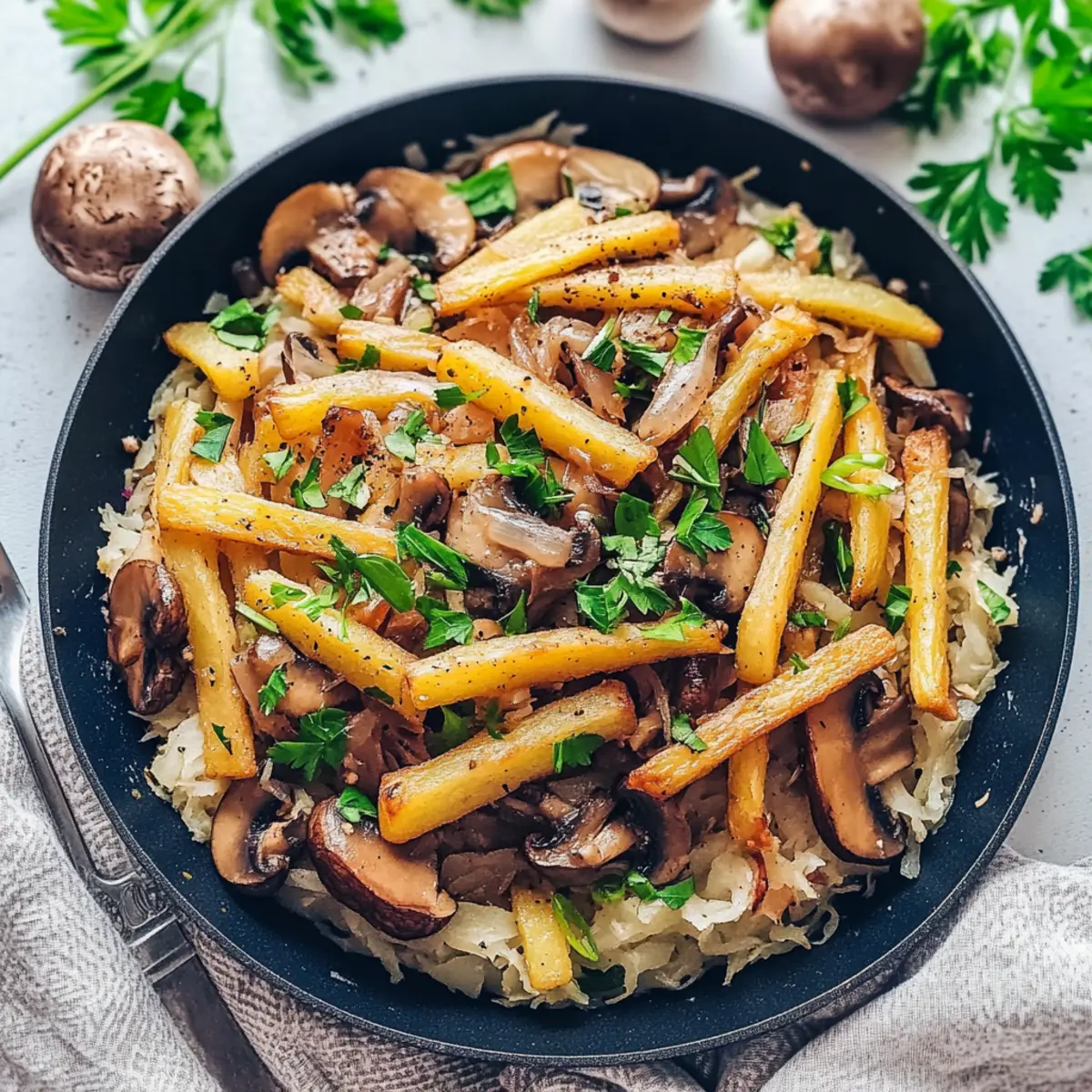 Irresistible Vegan Potato Noodles with Sauerkraut Bliss
