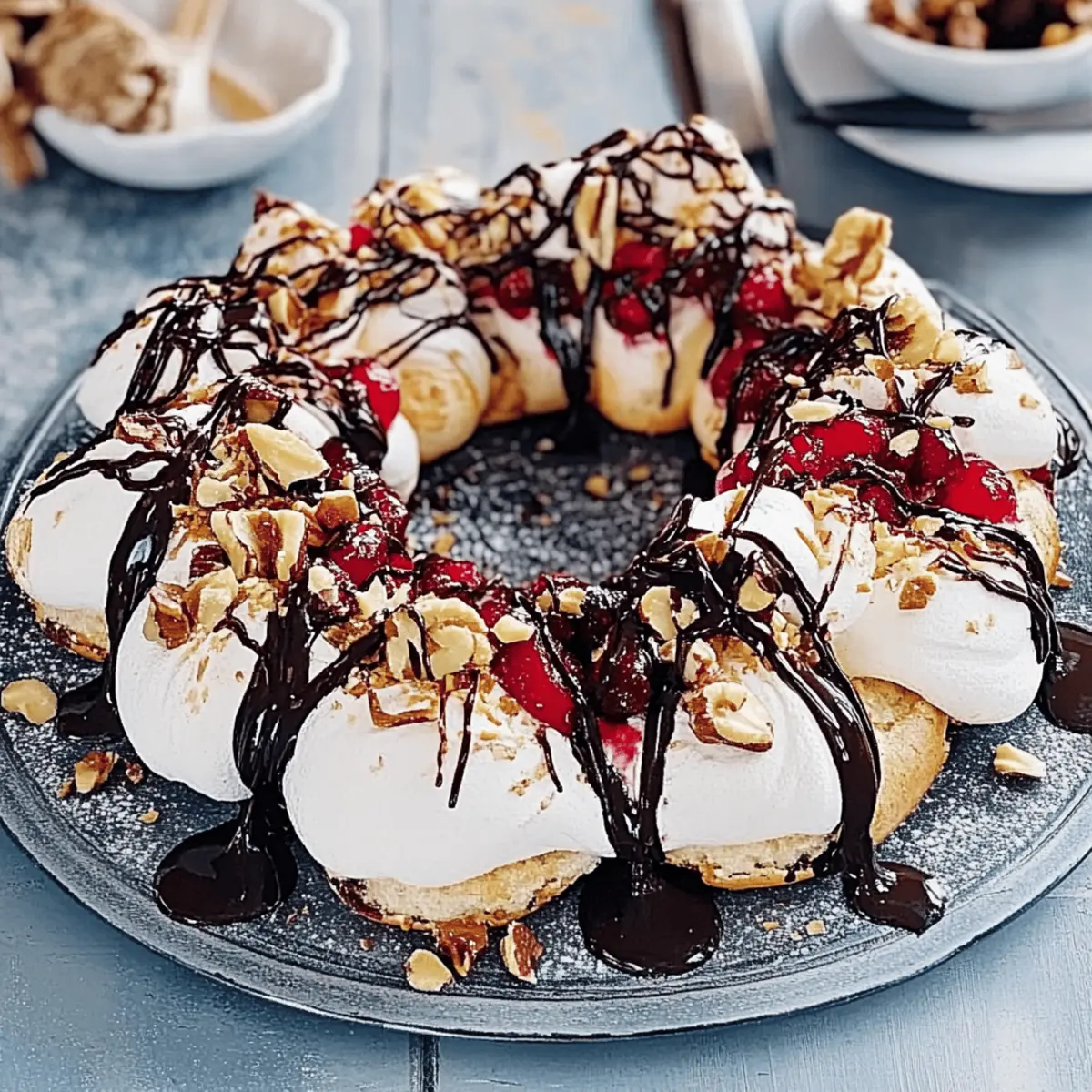 Delightful Black Forest Wreath: A Festive Gluten-Free Treat