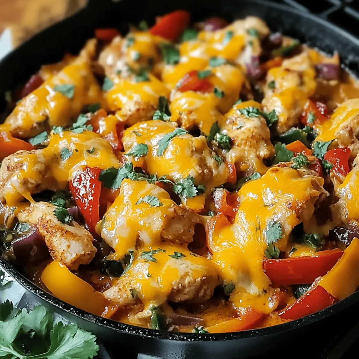 Cheesy Baja Chicken & Bell Pepper Skillet for Busy Nights