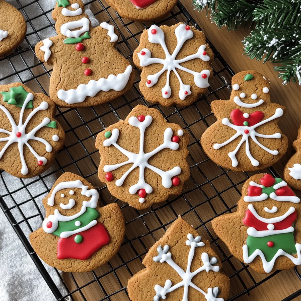 Soft and Chewy Gingerbread Cookies with Royal Icing Bliss