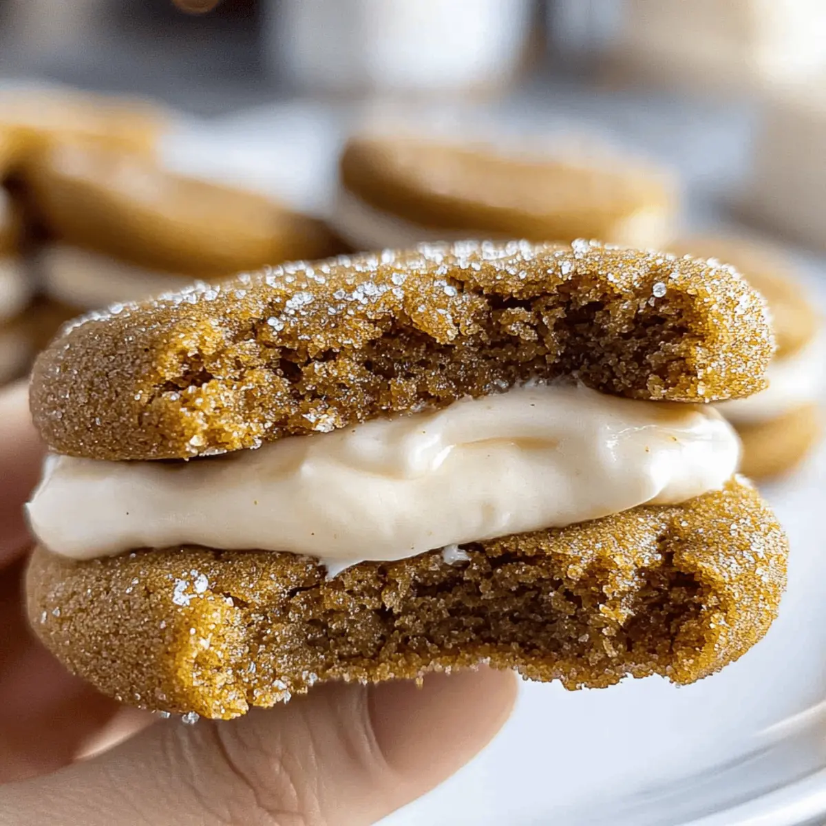 Gingerbread Sandwich Cookies with Fluffy Buttercream Delight