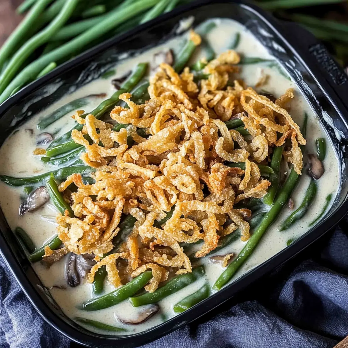 Irresistibly Creamy Homemade Green Bean Casserole Delight
