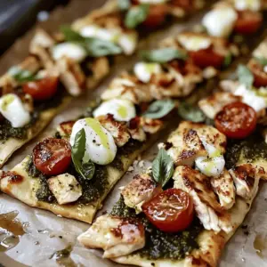 Pesto Chicken Flatbread