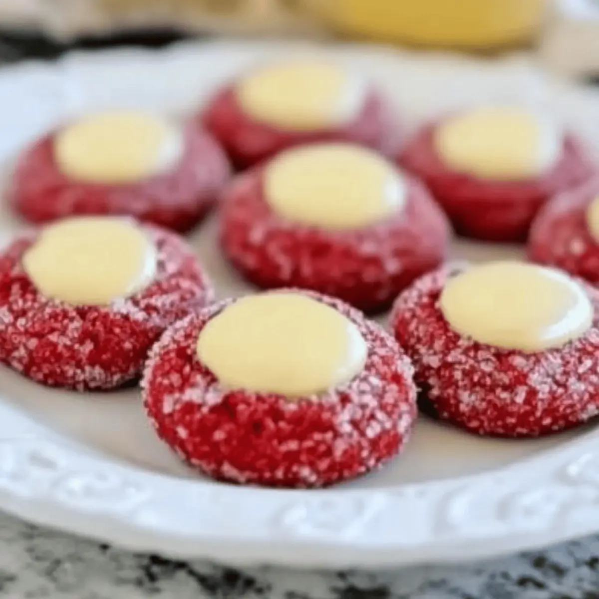 Red Velvet Cream Cheese Thumbprint Cookies That Delight Your Senses