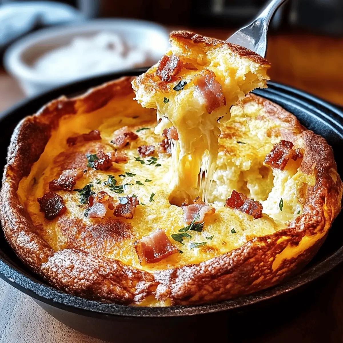Savory Cheddar & Bacon Dutch Baby: Effortless Breakfast Bliss