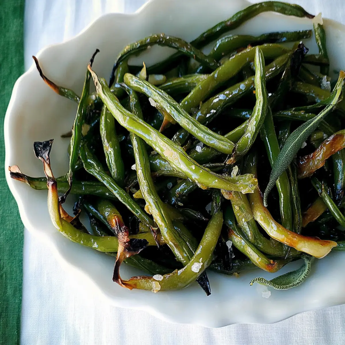 Savory Slow-Roasted Green Beans with Sage: A Fall Favorite
