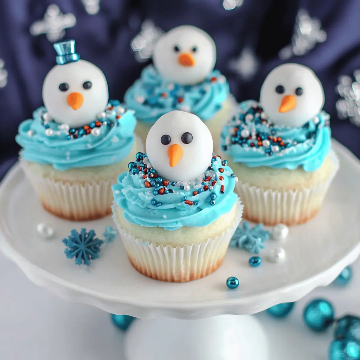 Delightful Snowman Cupcakes to Brighten Your Winter Days