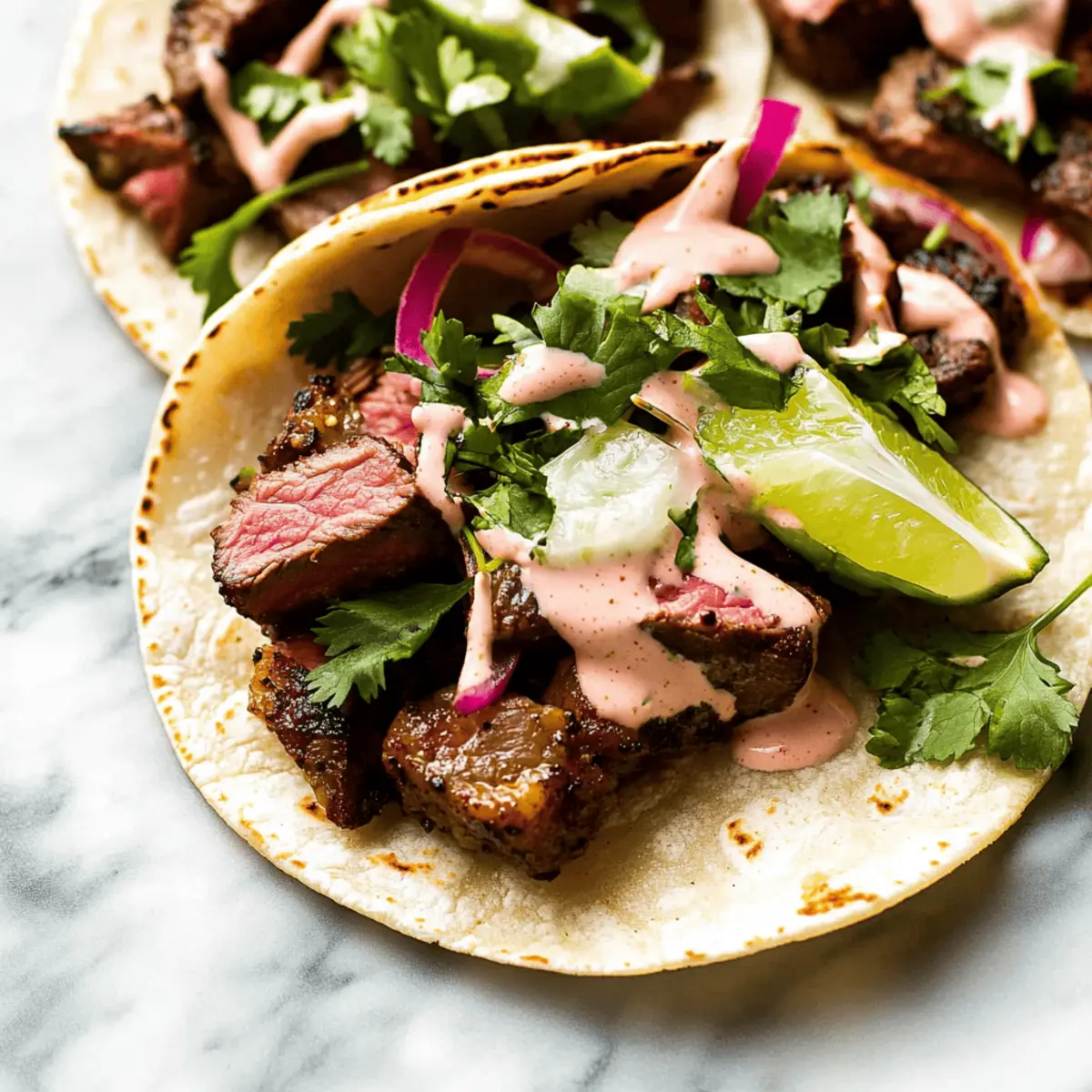 Tender Steak Tacos with Zesty Chipotle Lime Sauce