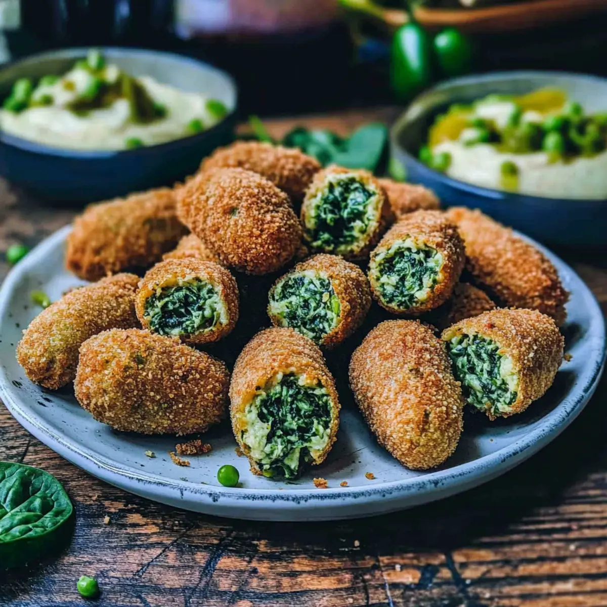 Crispy Vegan Croquettes with Spinach for Guilt-Free Snacking