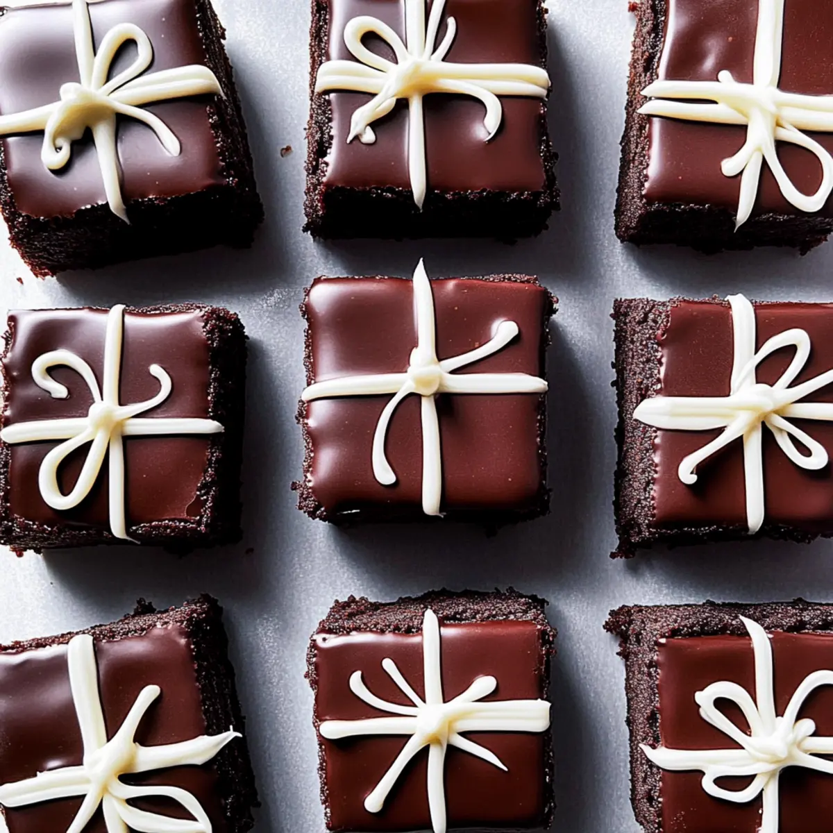 Festive Christmas Present Brownies for Holiday Fun
