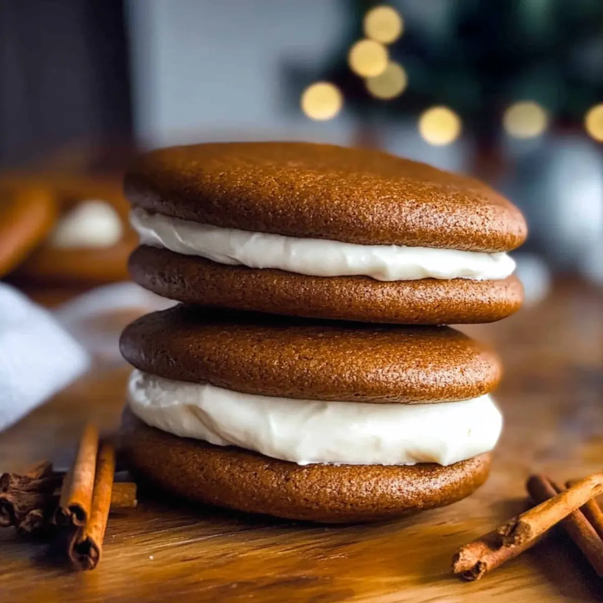 Delicious Gingerbread Whoopie Pies with Creamy Frosting Delight