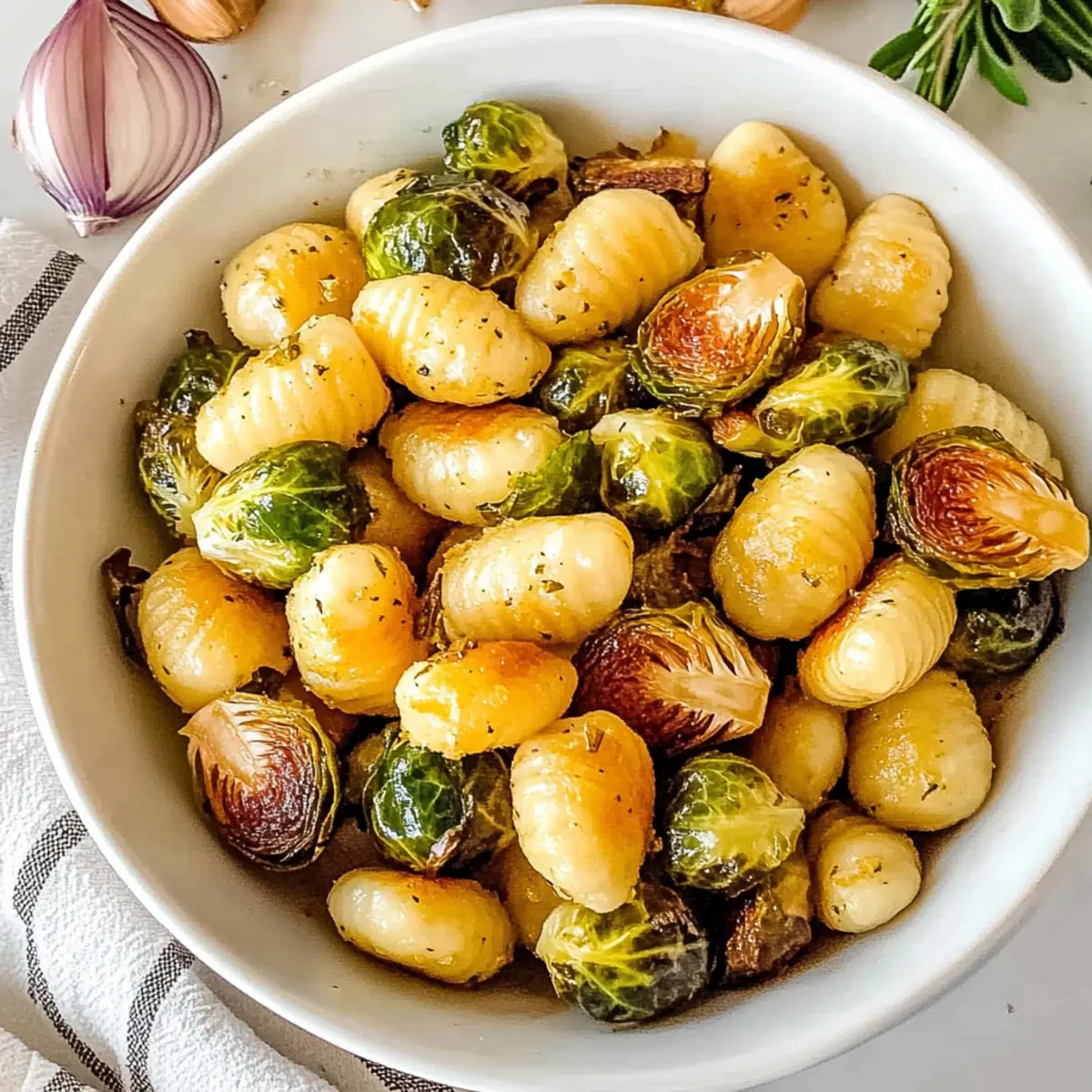 Crispy Gnocchi and Brussels Sprouts for a Perfect Dinner Night