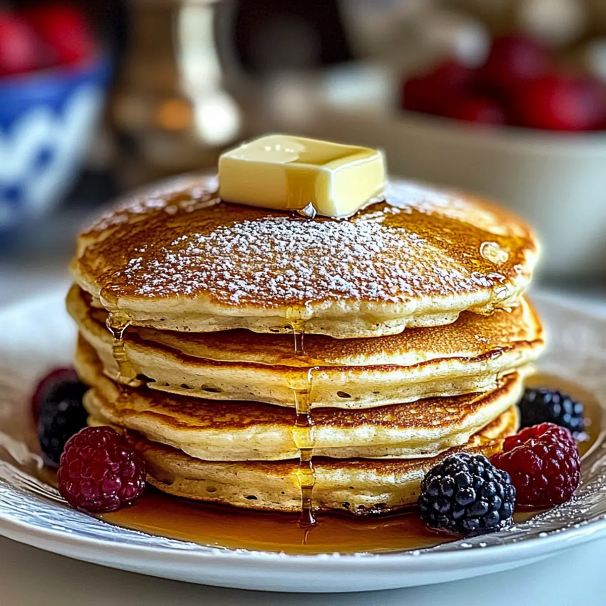Fluffy Vanilla Cinnamon Buttermilk Pancakes for Cozy Mornings