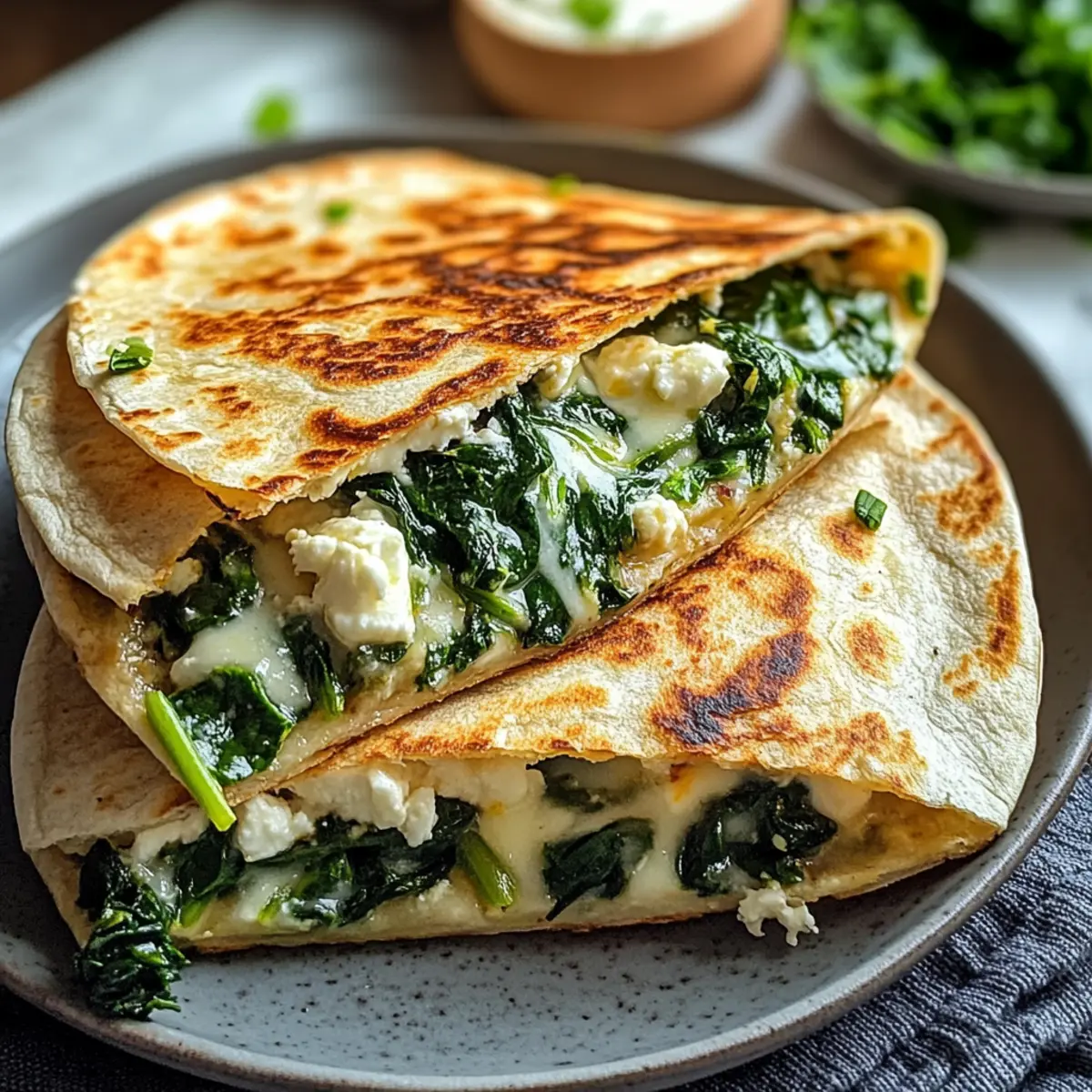 Spinach and Feta Quesadillas: Quick, Cheesy Goodness at Home