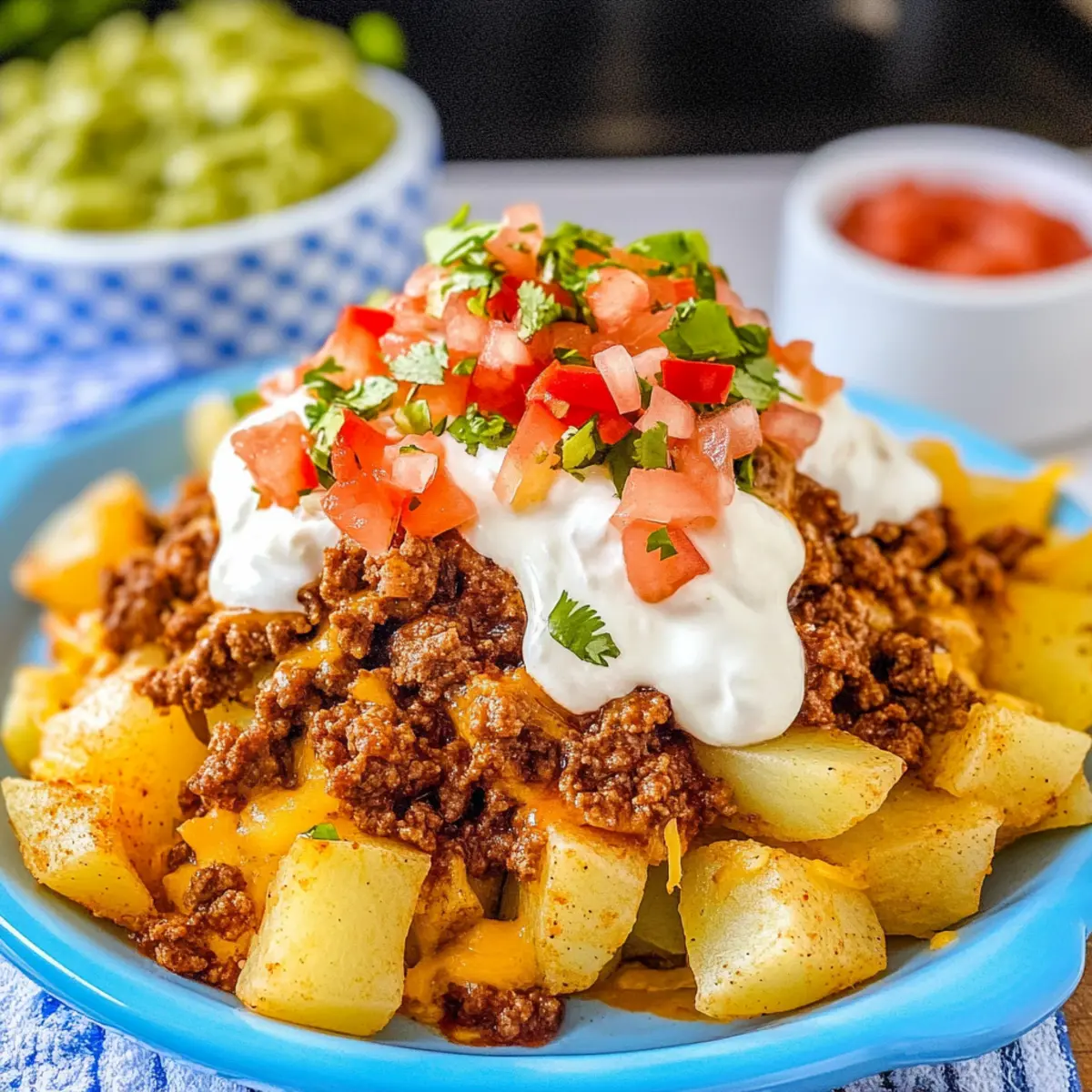 Crispy Taco Potatoes Loaded with Flavorful Toppings