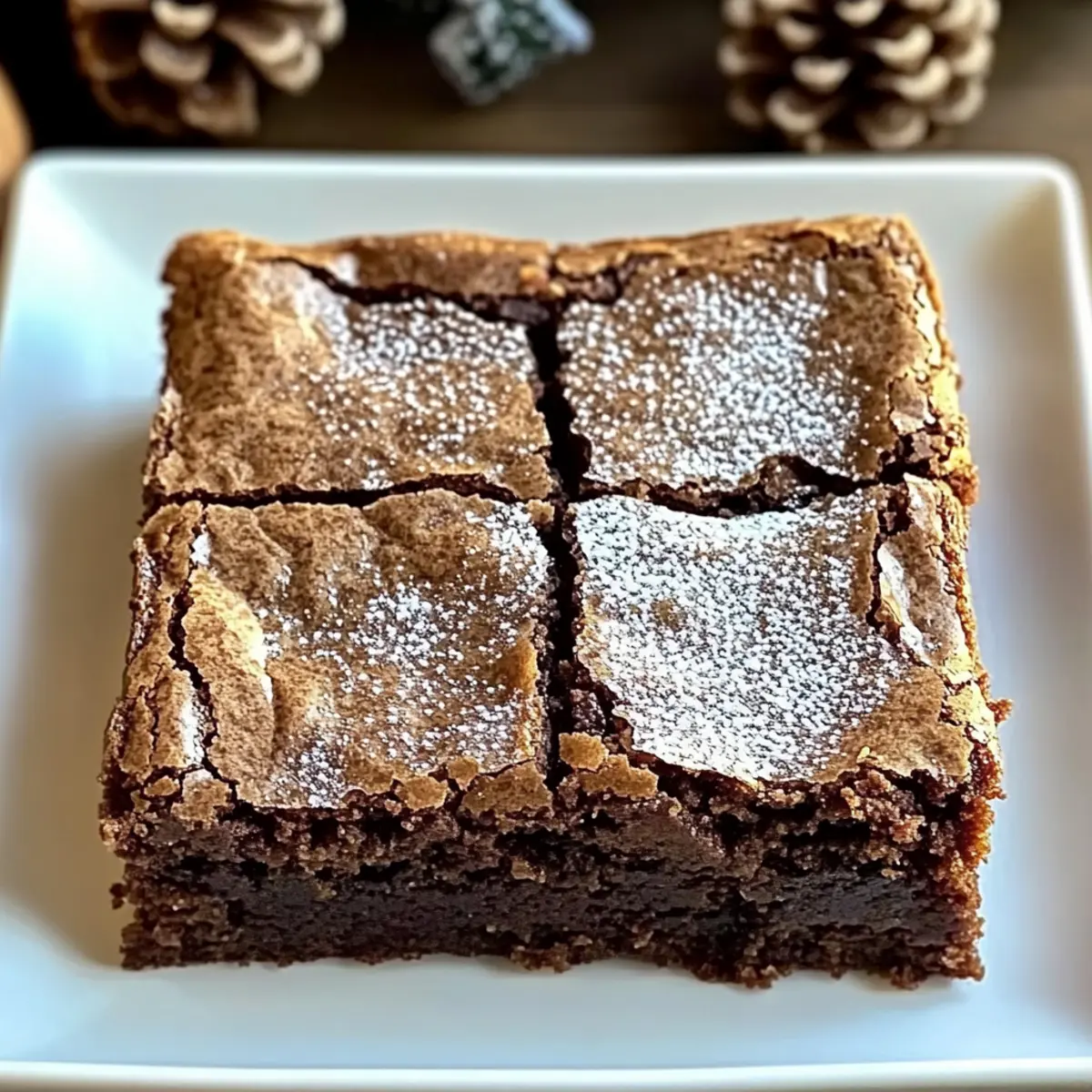 Gingerbread Brownies: Fudgy Spice Delight for Cozy Nights