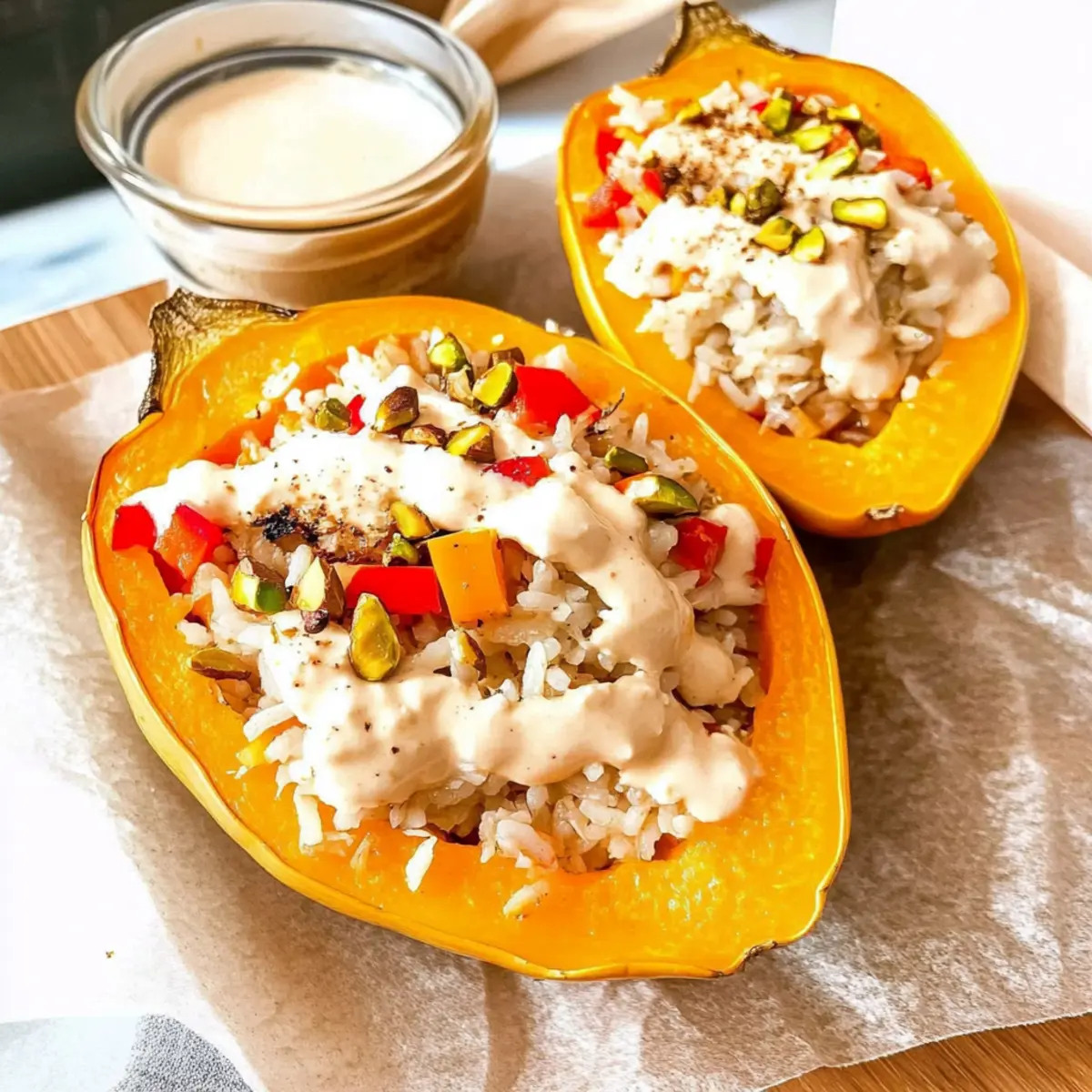 Rice Stuffed Butternut Squash for Cozy Fall Comfort