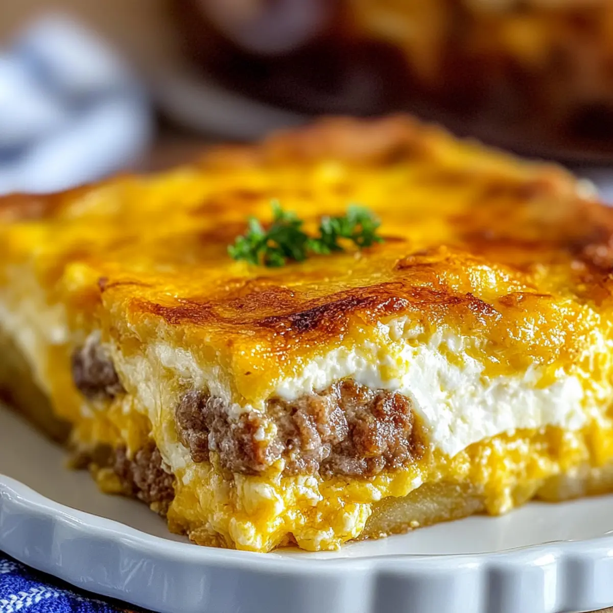 Sausage Egg and Cream Cheese Hashbrown Casserole for Blissful Mornings