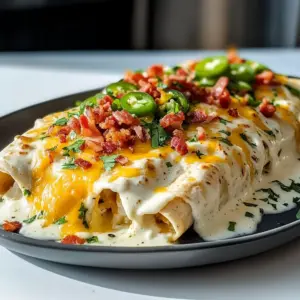 Jalapeño Popper Cheesy Chicken Enchiladas