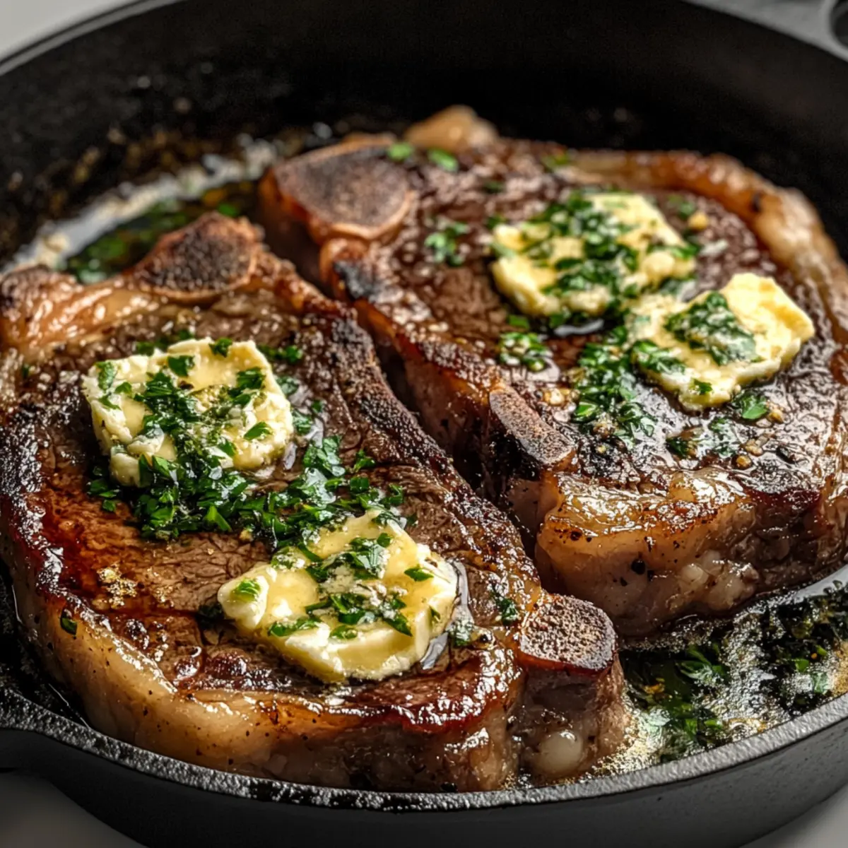 Mouthwatering Pan-Seared Bone-In Ribeye Steak at Home