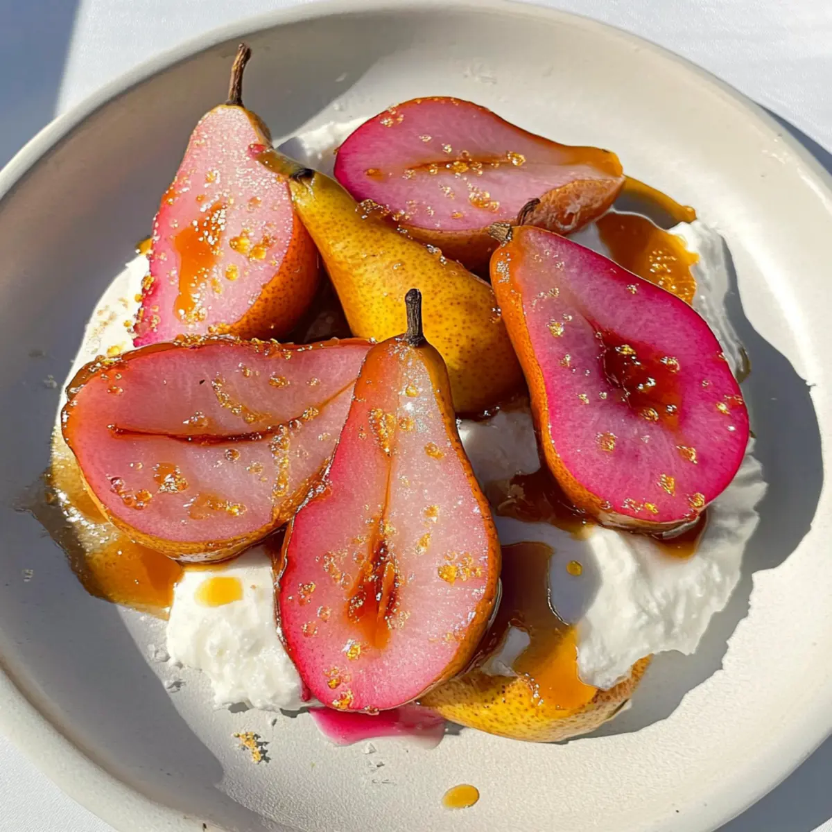 Hibiscus & Orange Poached Pears for a Refreshing Twist