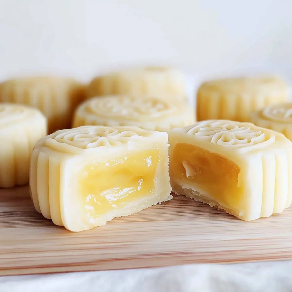 Lemon Snow Skin Mooncakes with Luscious Curd Filling