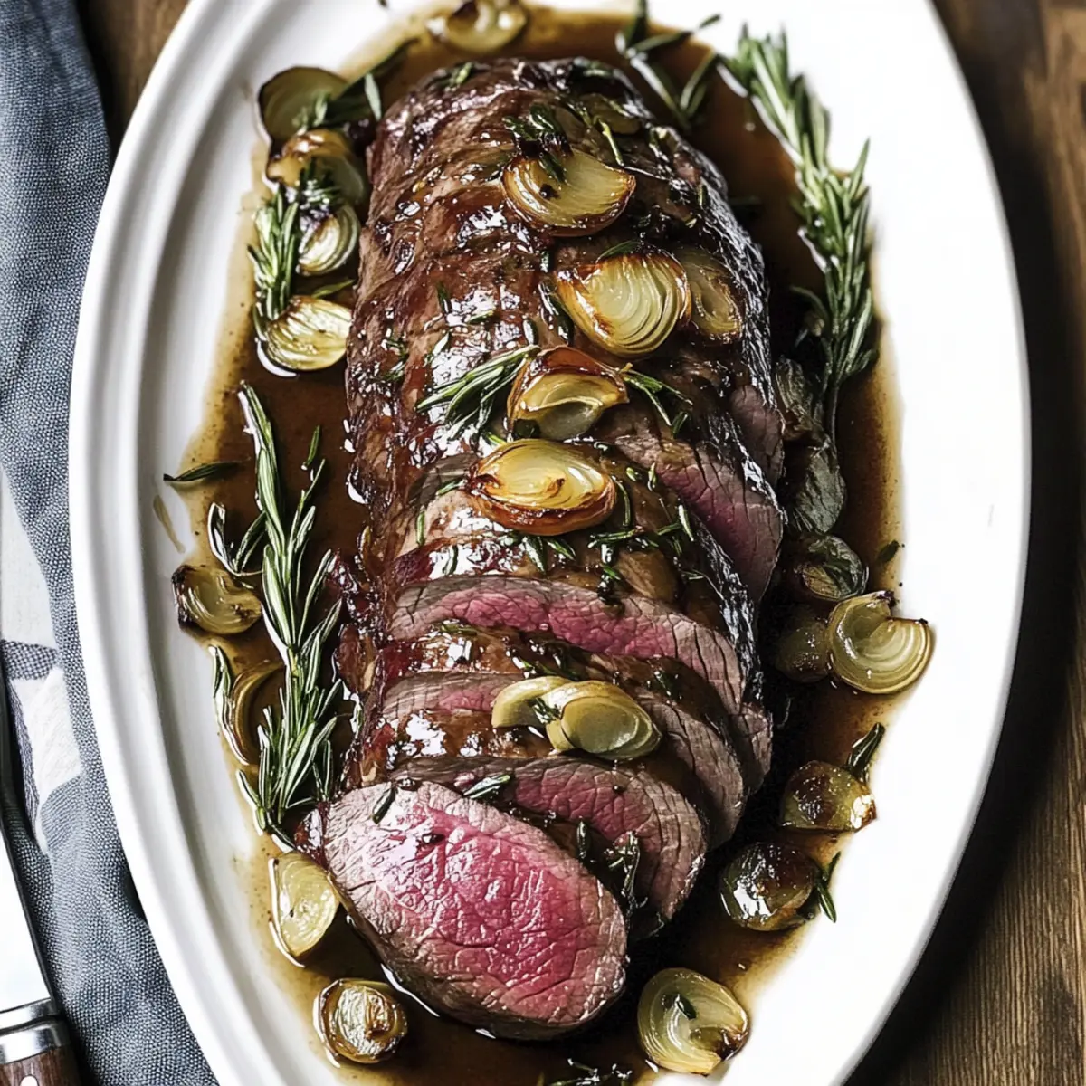 Irresistible Beef Tenderloin with Shallots and Port Sauce