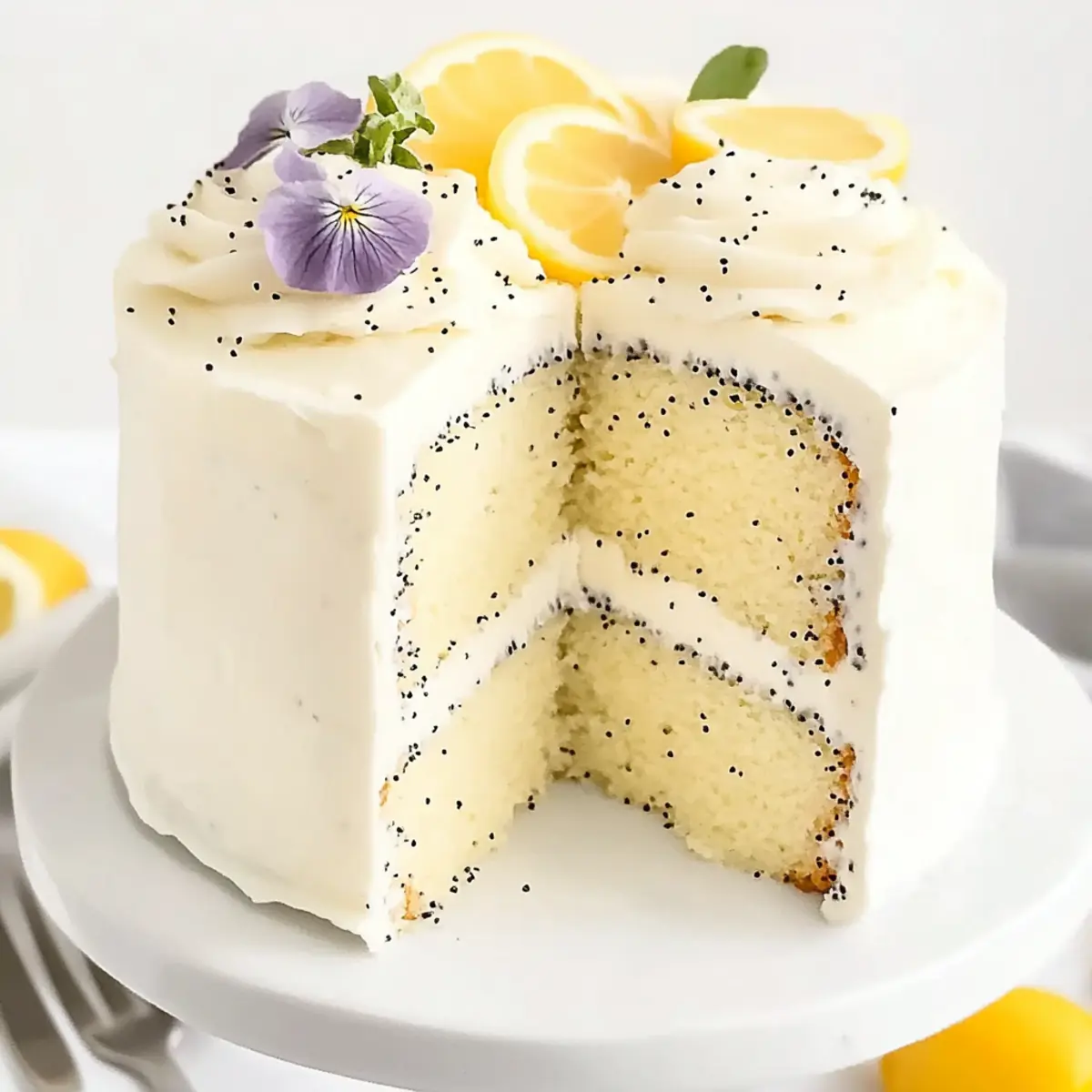 Lemon Poppy Seed Cake That's Perfect for Spring Celebrations