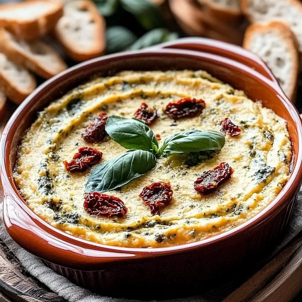 Creamy Baked Sun-Dried Tomato and Pesto Dip for Easy Entertaining