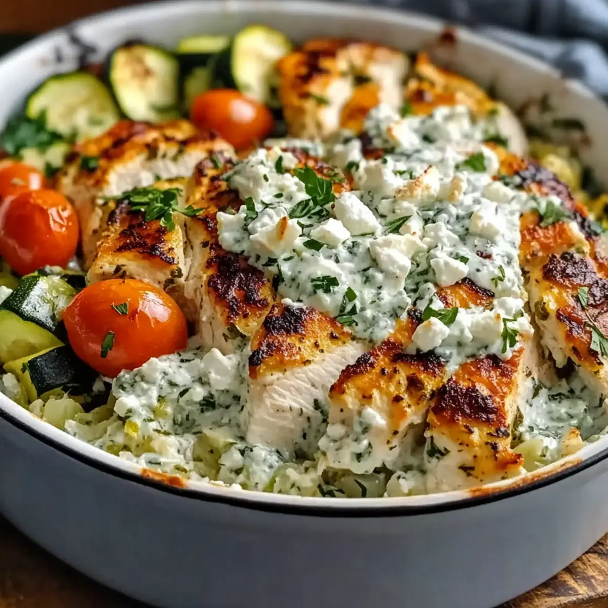 Dump-and-Bake Chicken Tzatziki Casserole for Effortless Dinners