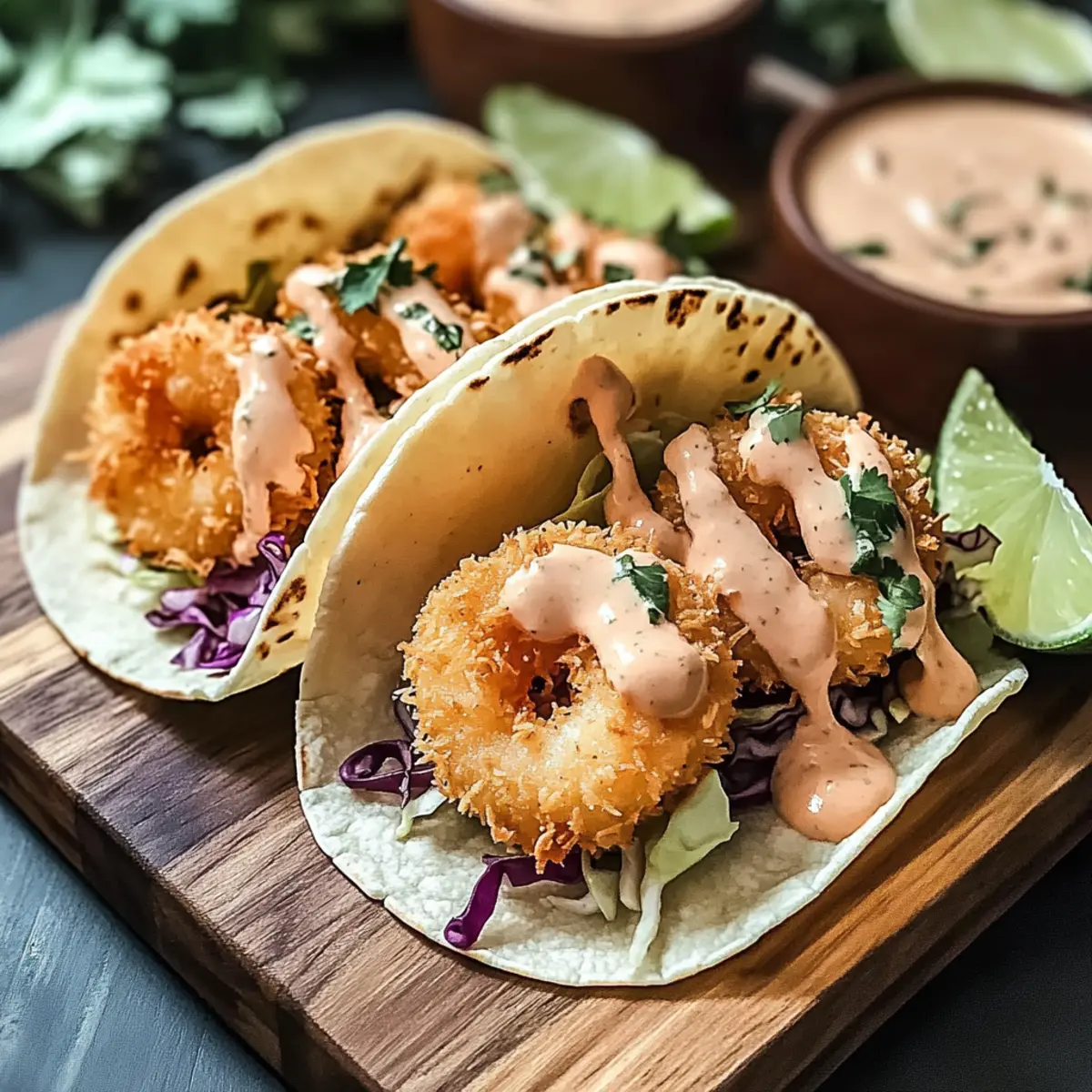 Coconut Shrimp Tacos with Spicy Lime Sauce: A Tropical Feast