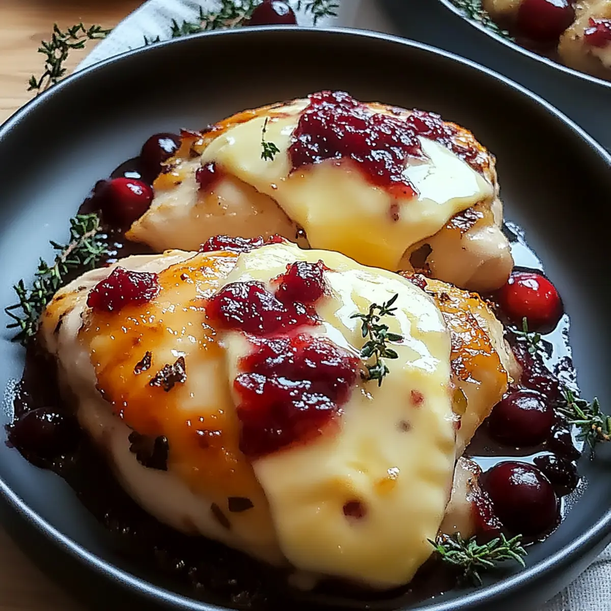 Savory Cranberry Brie Stuffed Chicken for an Impressive Dinner