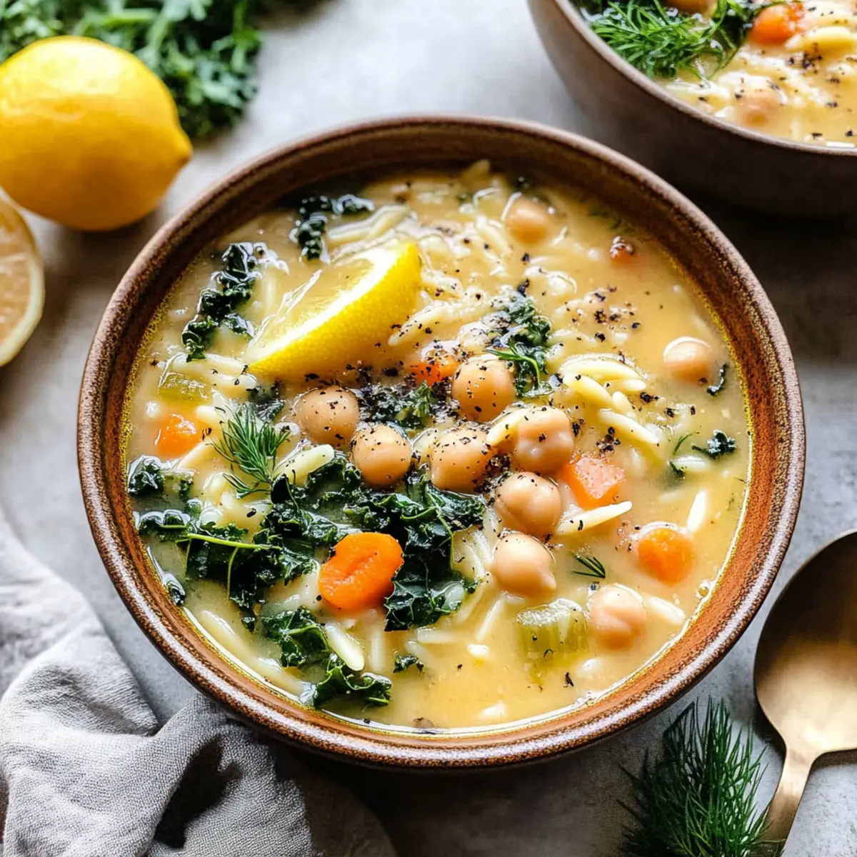 Bright and Cozy Lemony Greek Chickpea Soup Recipe