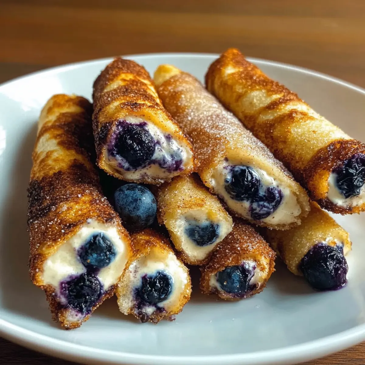 Delicious Air Fryer Blueberry Cheesecake Taquitos in 8 Minutes