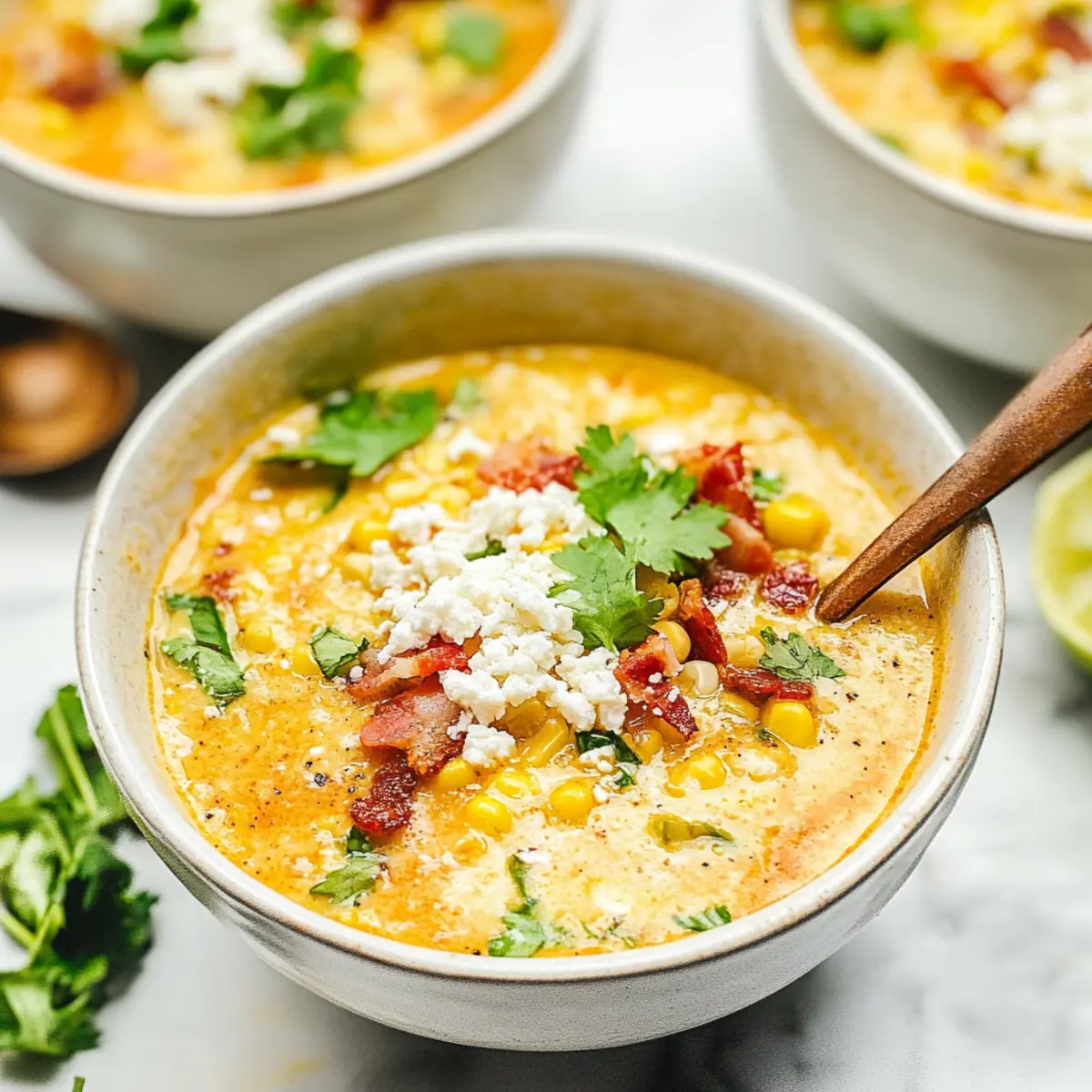 Creamy Mexican Street Corn Soup in the Slow Cooker Bliss