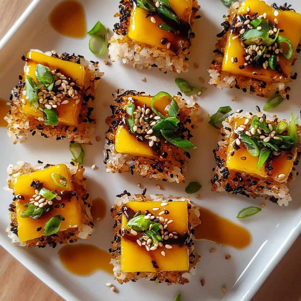 Swicy Mango Crispy Rice Sushi: A Flavor-Packed Delight