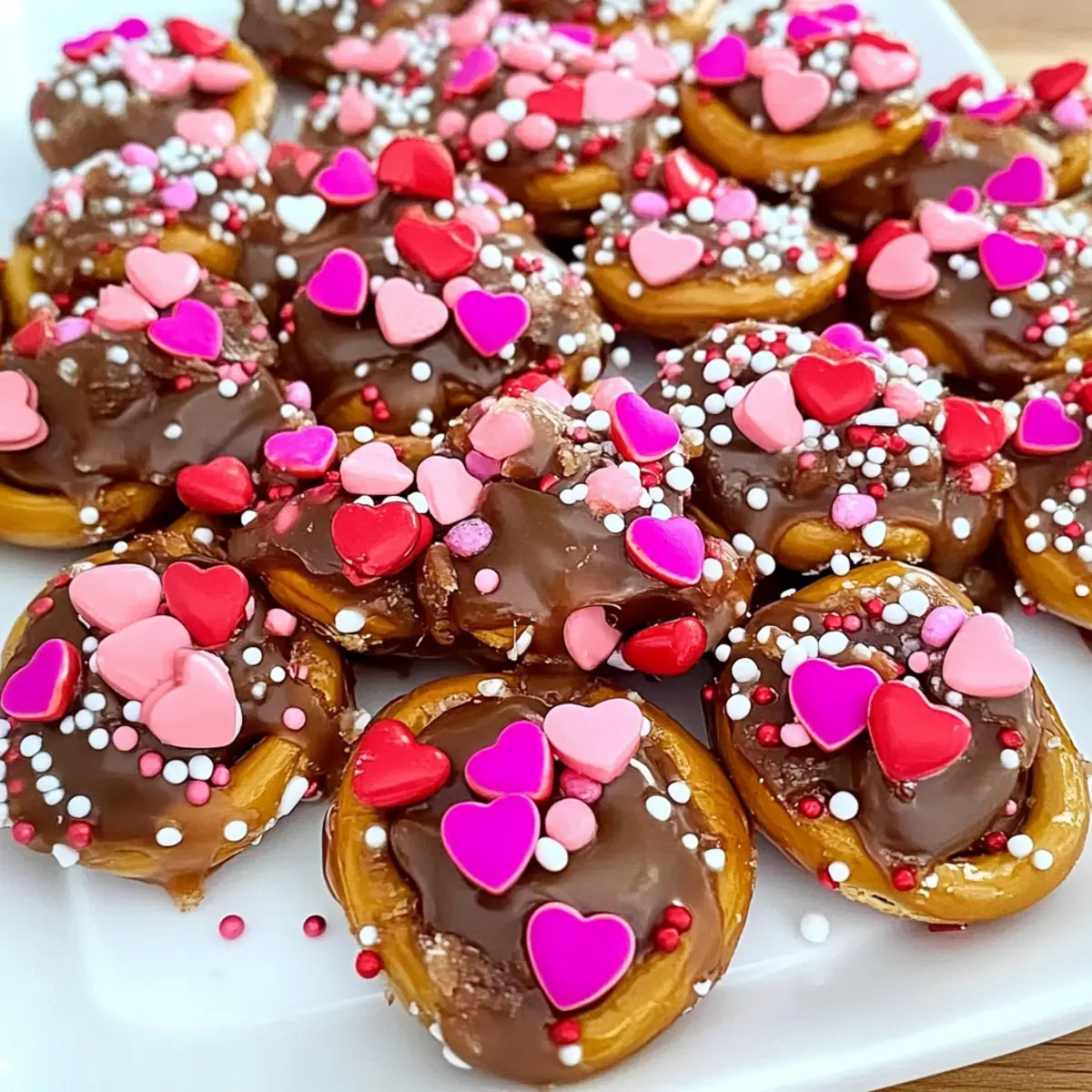 Sweet and Salty Valentine’s Day Caramel Pretzel Bites