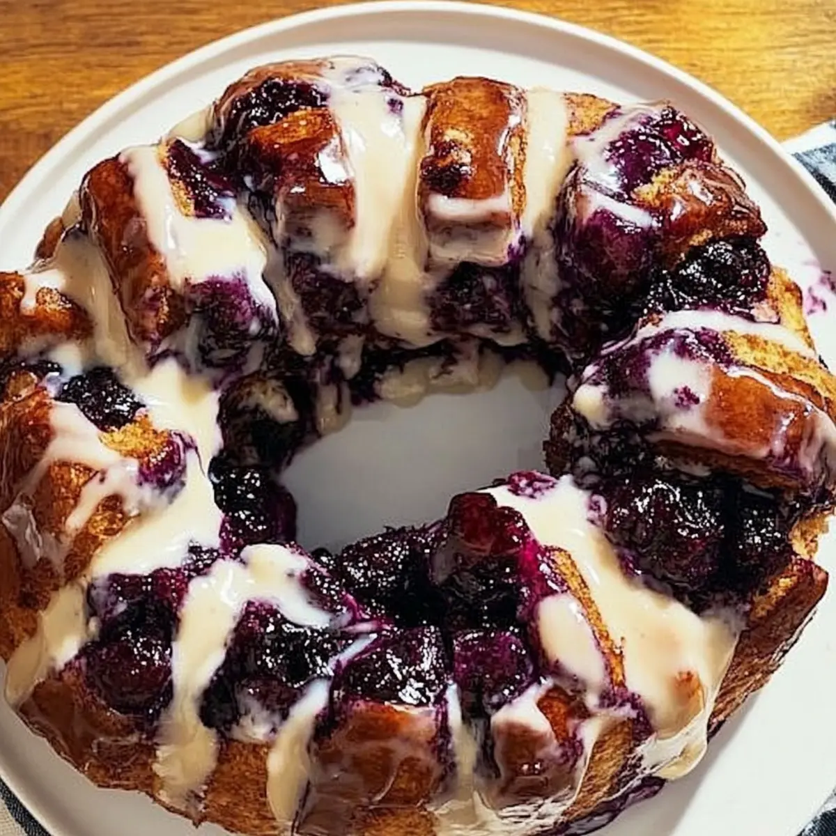 Mouthwatering Blueberry Monkey Bread Made with Homemade Dough