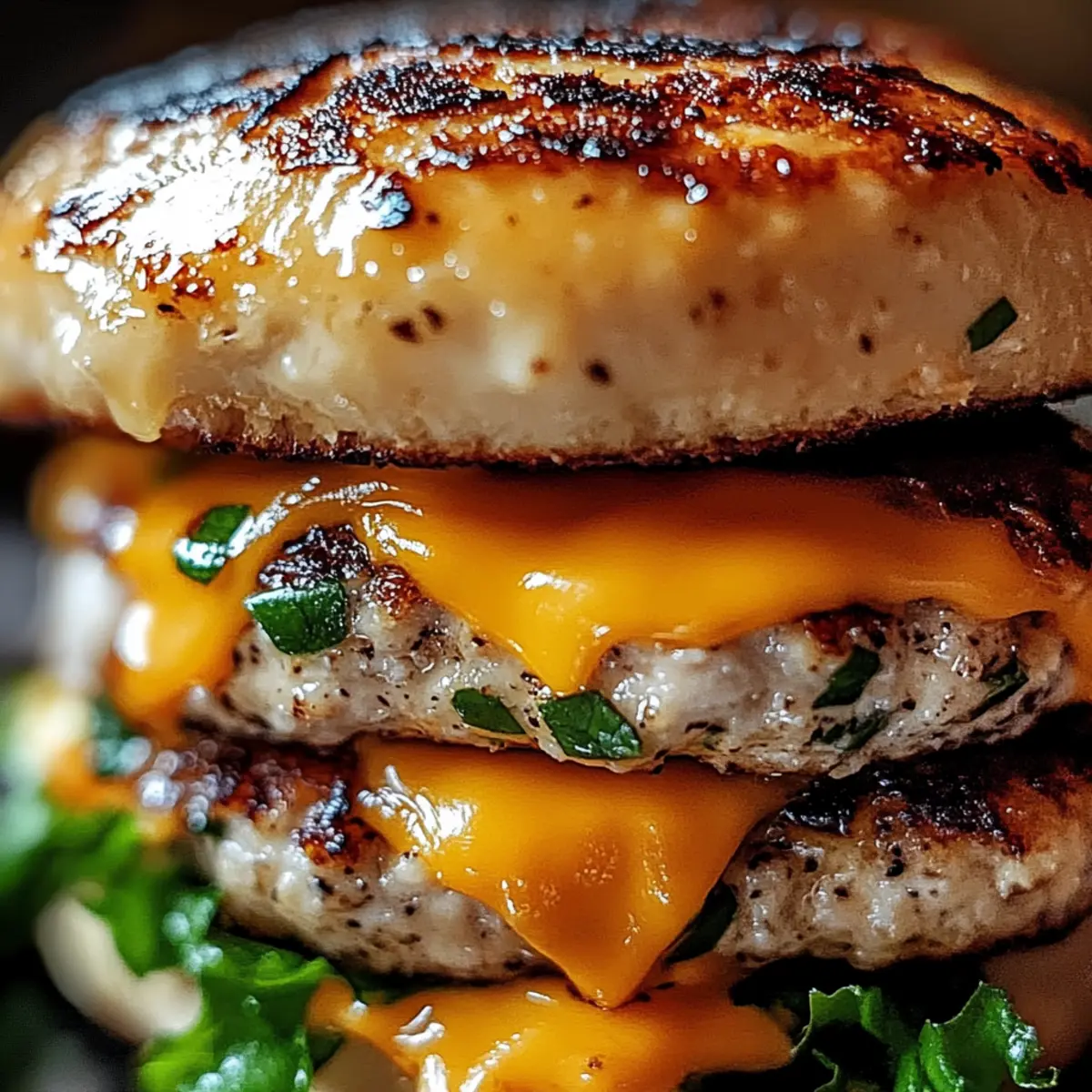 Cheddar Ranch Chicken Burgers for a Juicy Guilt-Free Indulgence